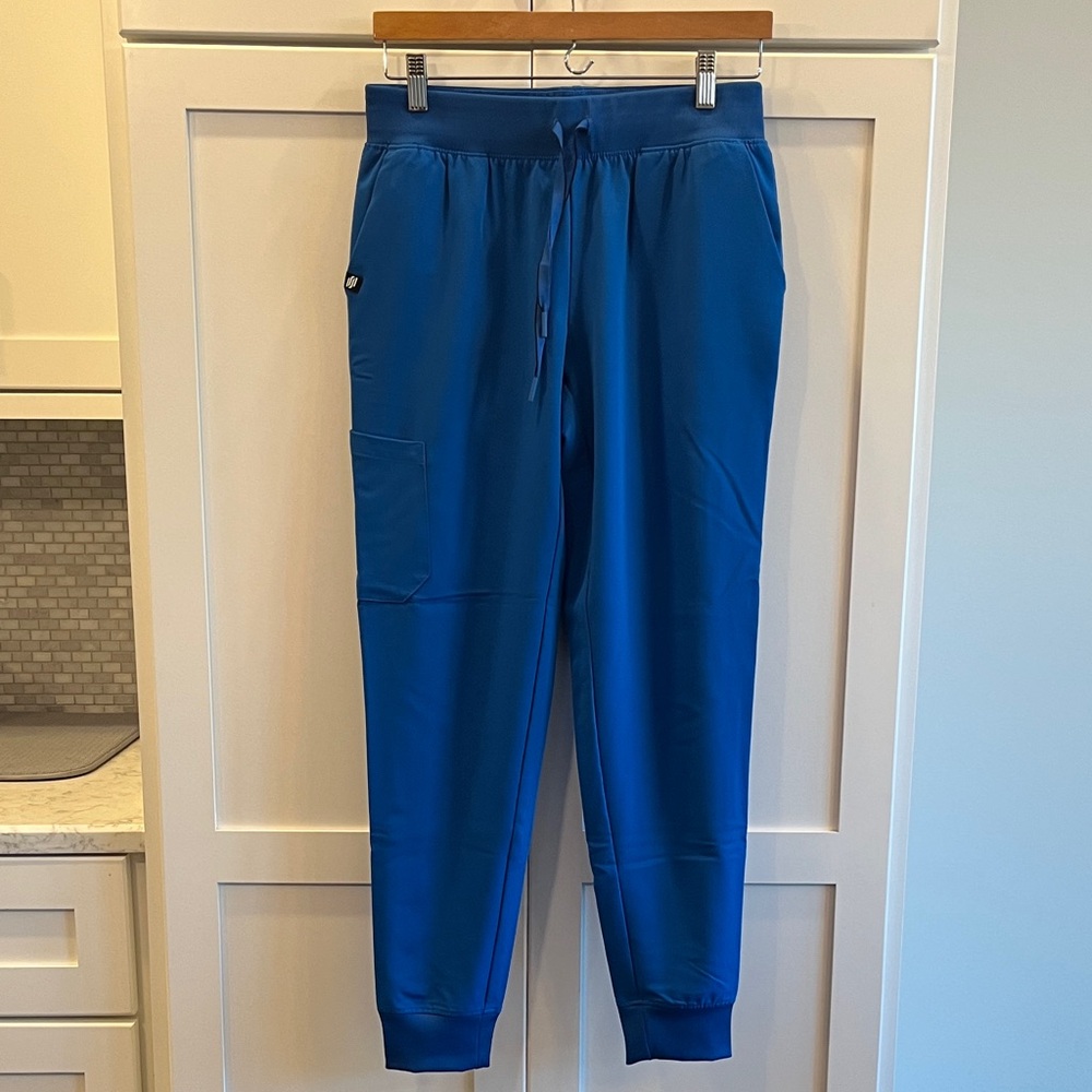 NWOT Jaanuu Women’s Silex Slim knit-waist Royal Blue Jogger Scrub Pants Small